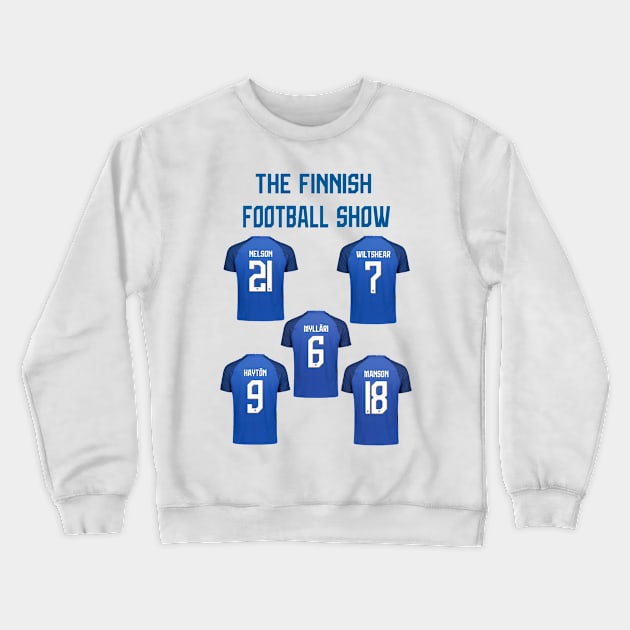 FFS team (white) Crewneck Sweatshirt by Finnish Football Show